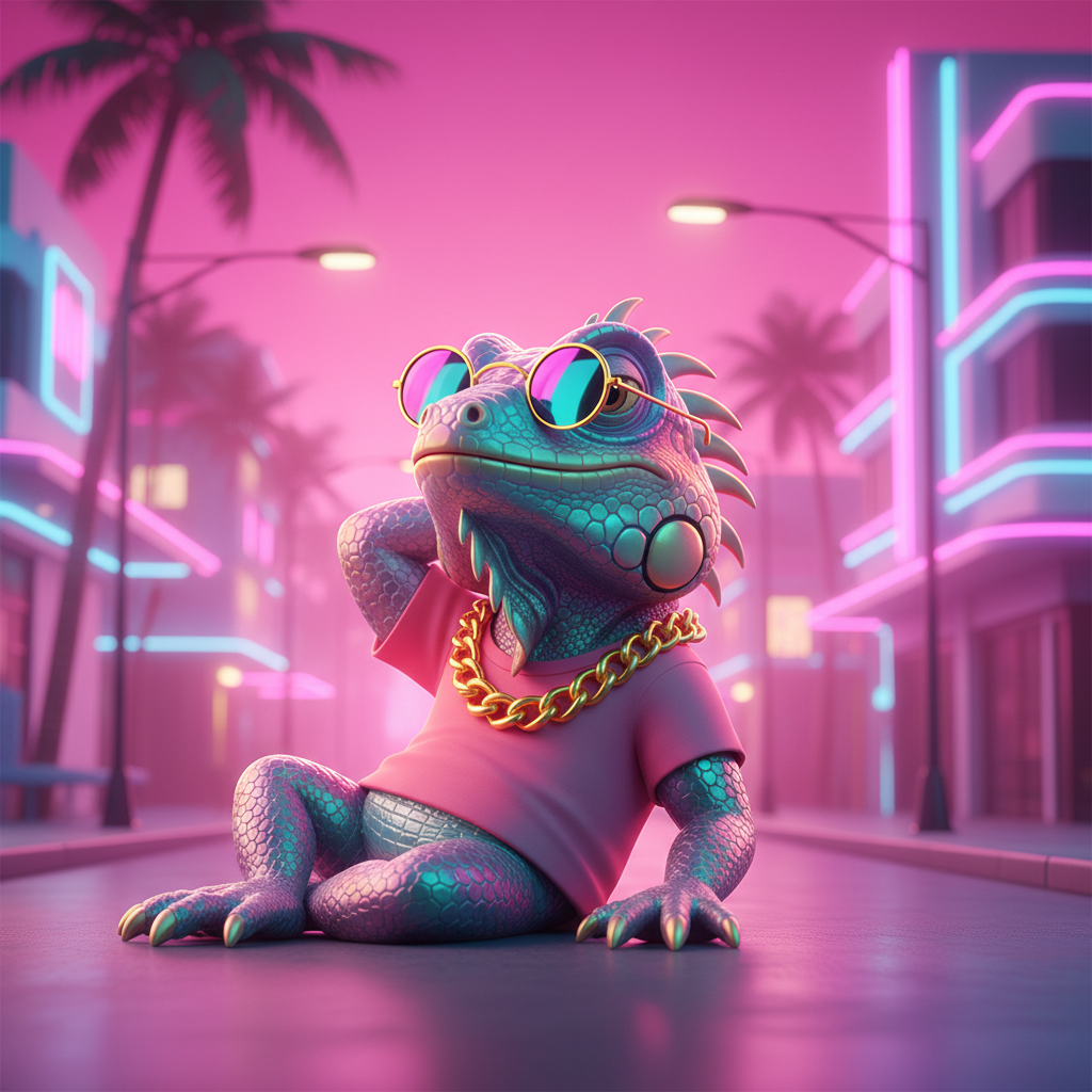 Mugshot — Pink-Tee Iguana, suspect specimen 06